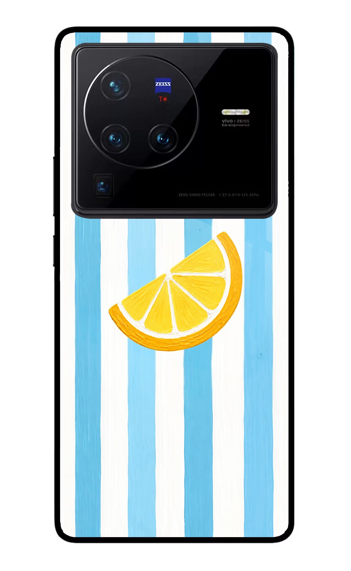 Summer Lemon Vivo X80 Pro Glass Case Back Cover by Casekaro