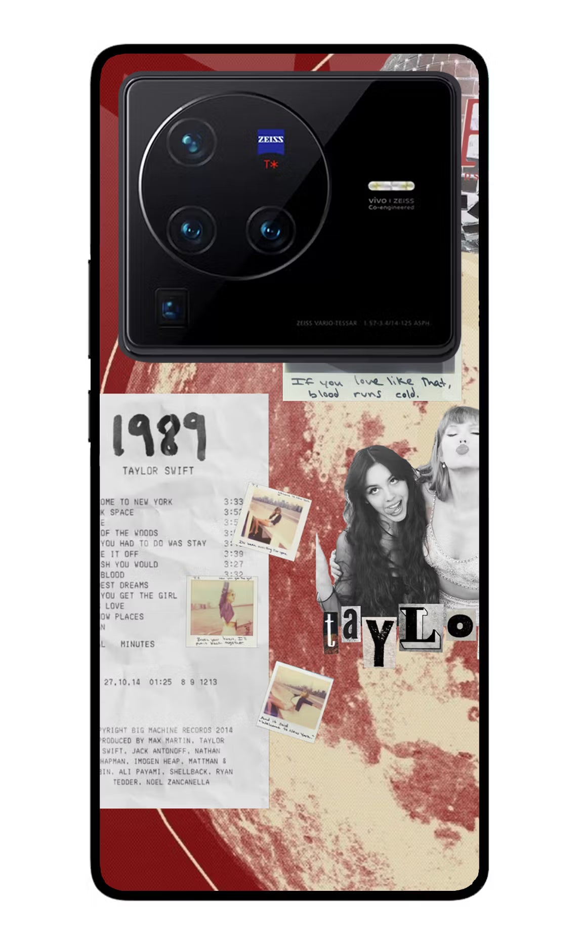 Taylor Swift Vivo X80 Pro Glass Case