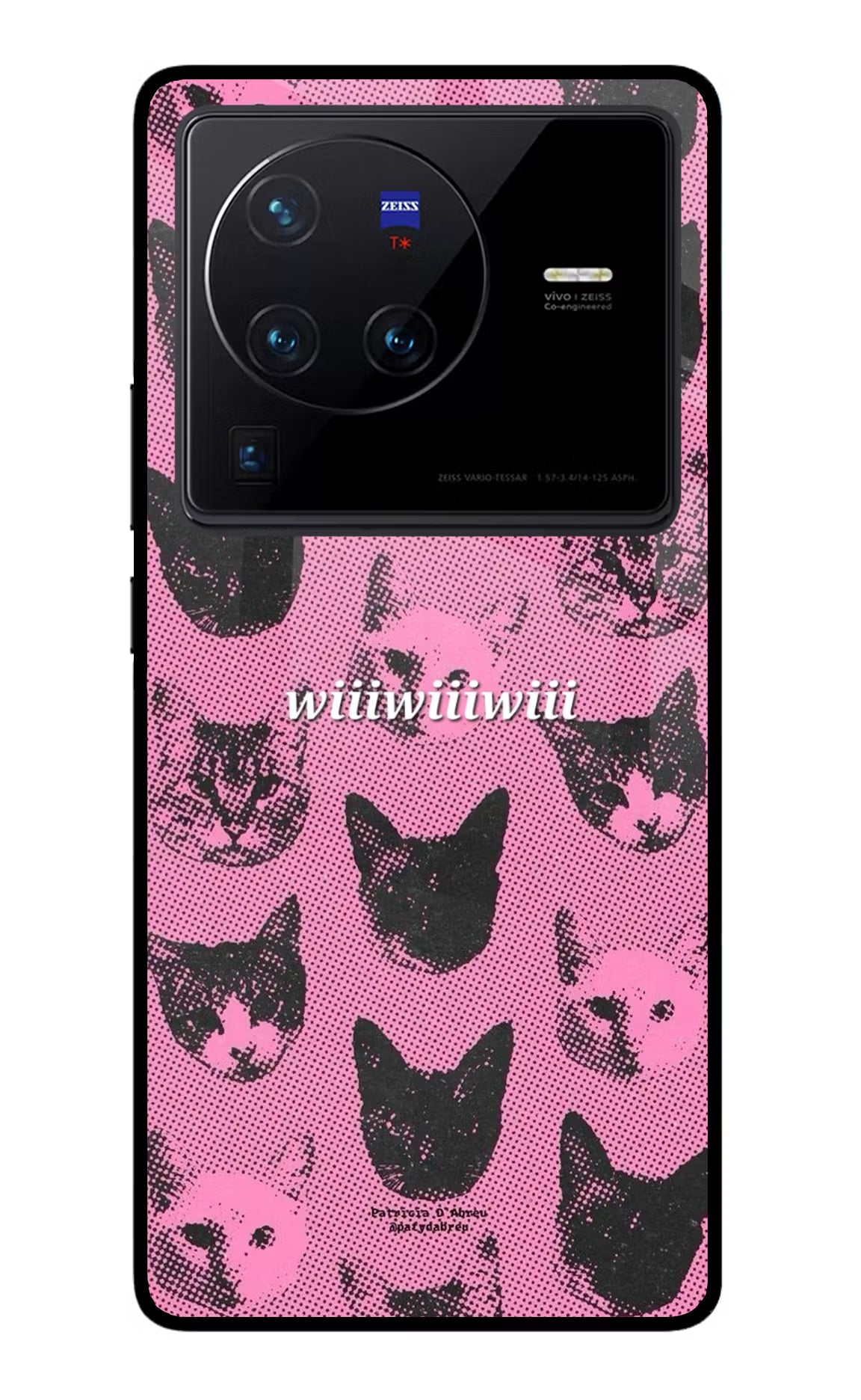 Pink Cats Vivo X80 Pro Glass Case Back Cover by Casekaro