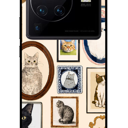 Mirror Cats Vivo X80 Pro Glass Case