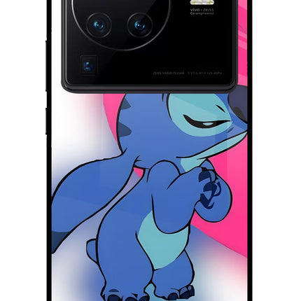 Stitch Hug Vivo X80 Pro Glass Case