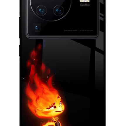 Ember Flame Vivo X80 Pro Glass Case