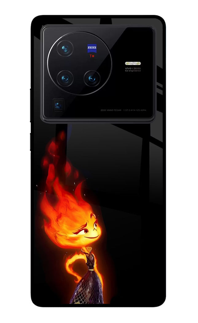 Ember Flame Vivo X80 Pro Glass Case