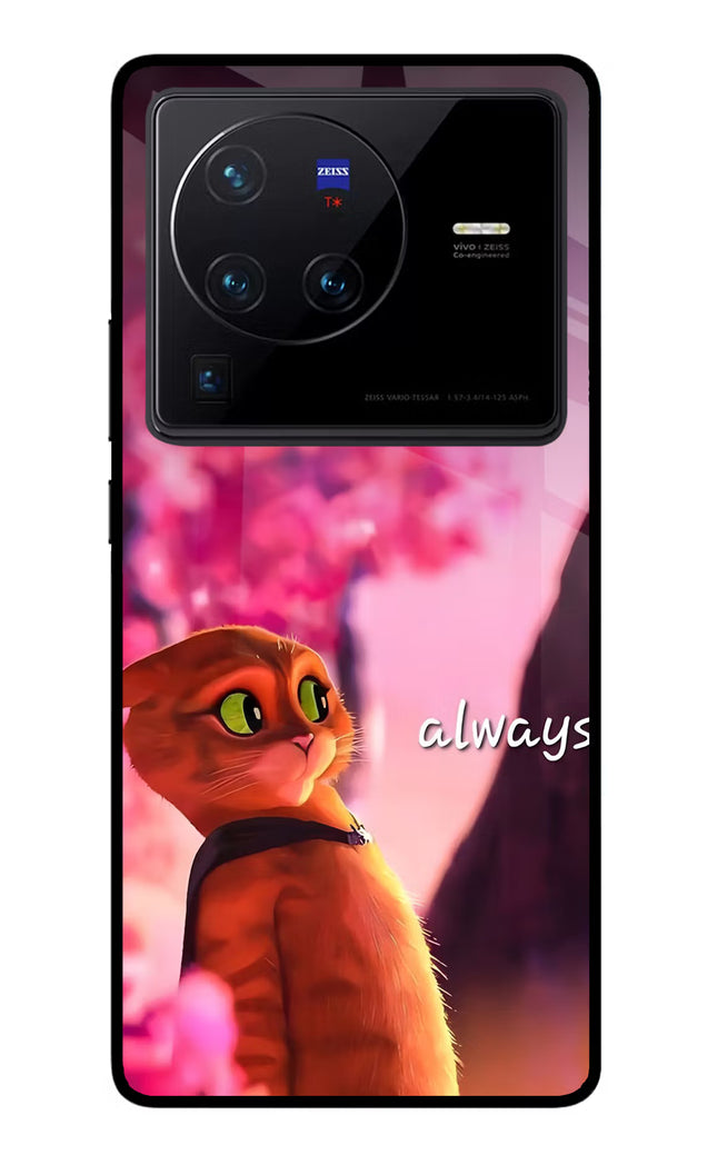 Always Cat Vivo X80 Pro Glass Case