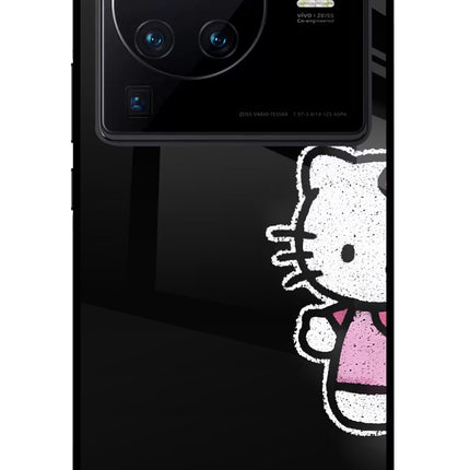 Kitty Charm Vivo X80 Pro Glass Case