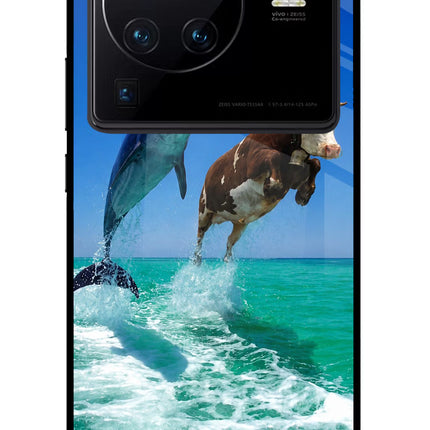 Dolphin vs Cow Vivo X80 Pro Glass Case
