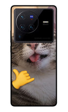 Silly Cat Call Vivo X80 Pro Glass Case