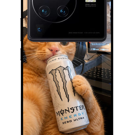 Gamer Cat Energy Vivo X80 Pro Glass Case