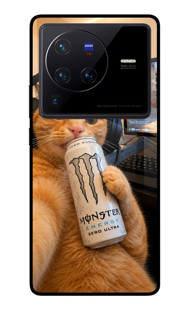 Gamer Cat Energy Vivo X80 Pro Glass Case