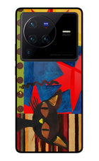 Pop Cat Vivo X80 Pro Glass Case