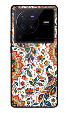 White Mayura Vivo X80 Pro Glass Case