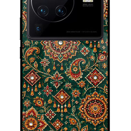 Green Pataka Vivo X80 Pro Glass Case