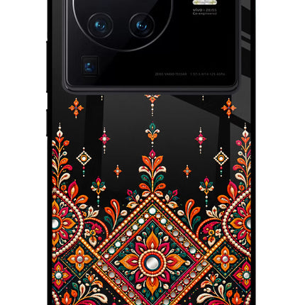Noir Mehfil Vivo X80 Pro Glass Case