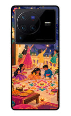 Diwali Night Vivo X80 Pro Glass Case