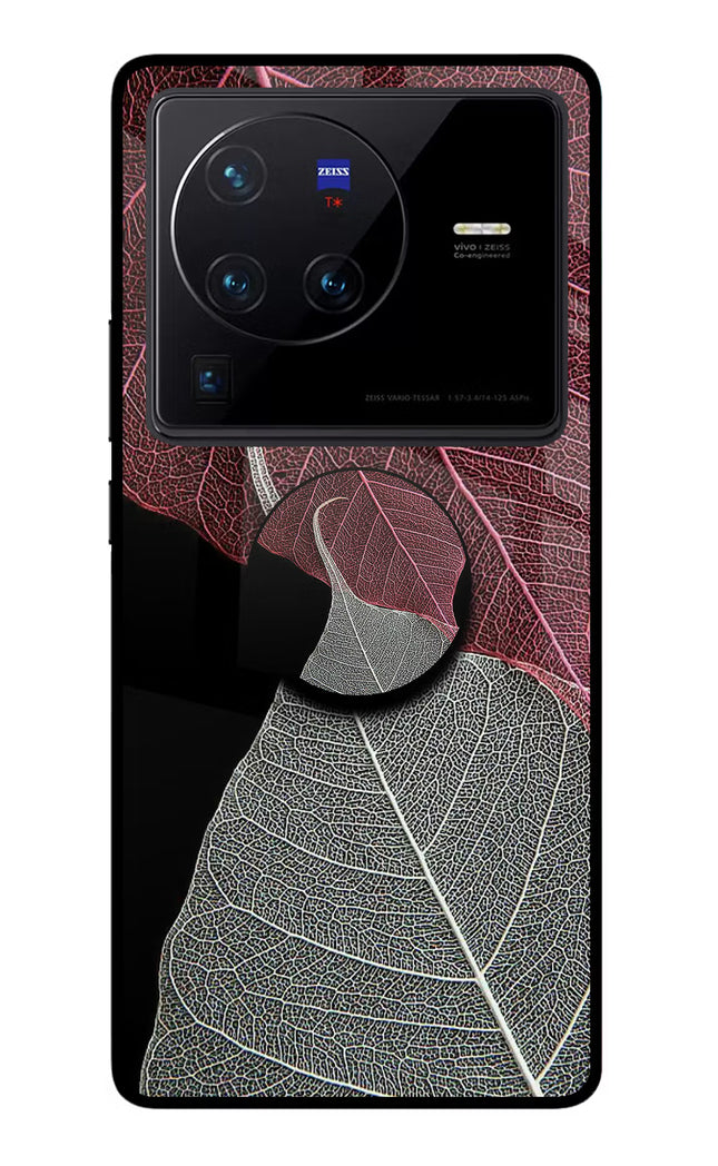 Leaf Pattern Vivo X80 Pro Pop Case by Casekaro