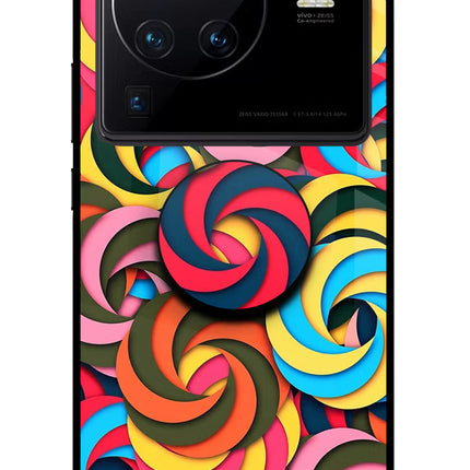 Spiral Pattern Vivo X80 Pro Pop Case by Casekaro
