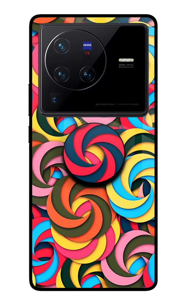 Spiral Pattern Vivo X80 Pro Pop Case by Casekaro