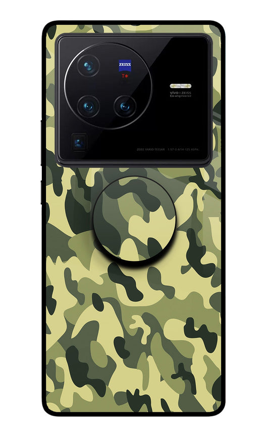 Camouflage Vivo X80 Pro Glass Case
