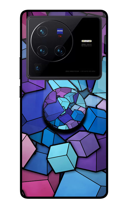 Cubic Abstract Vivo X80 Pro Glass Case
