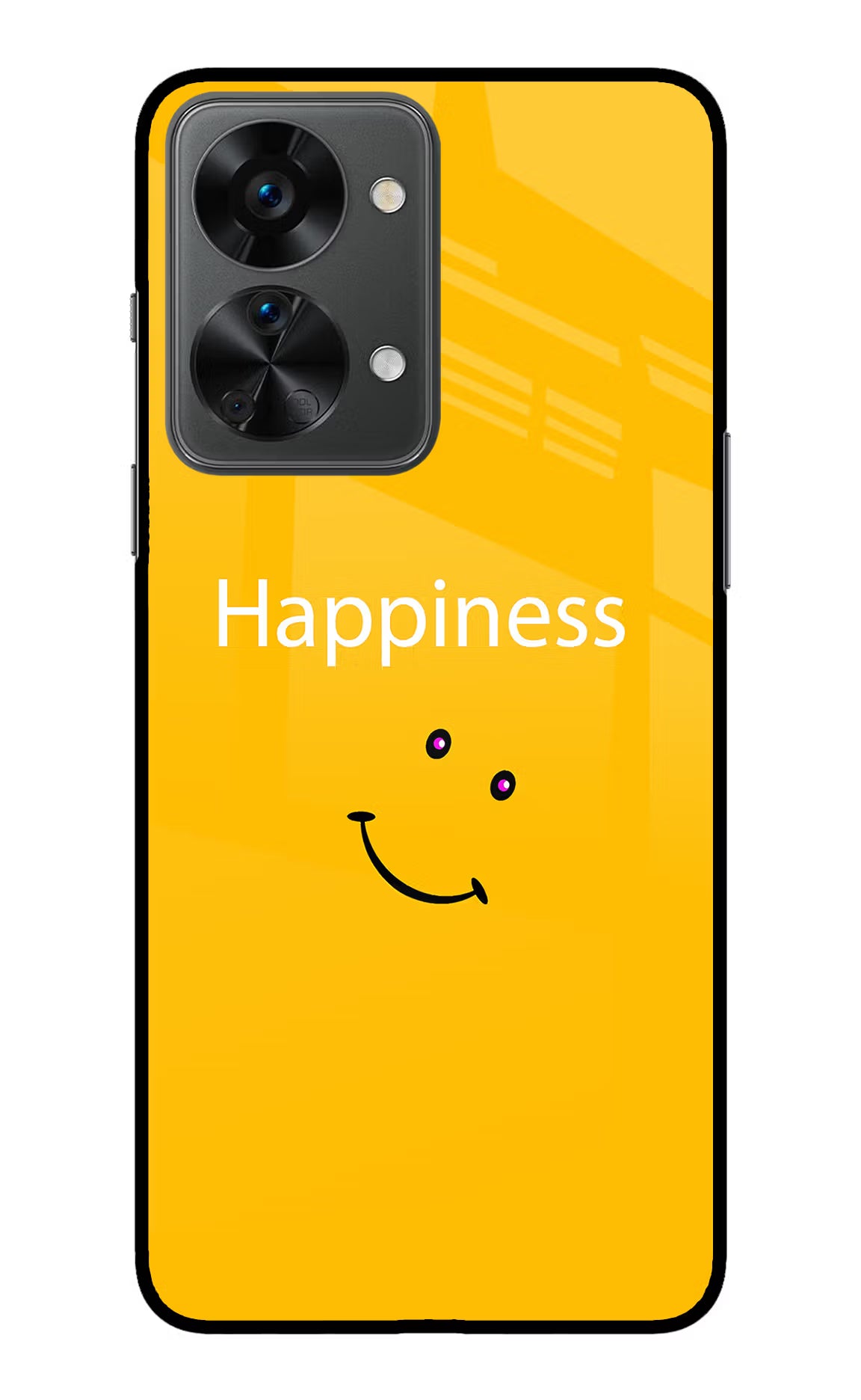 Happiness With Smiley OnePlus Nord 2T 5G Glass Case Back Cover by Casekaro