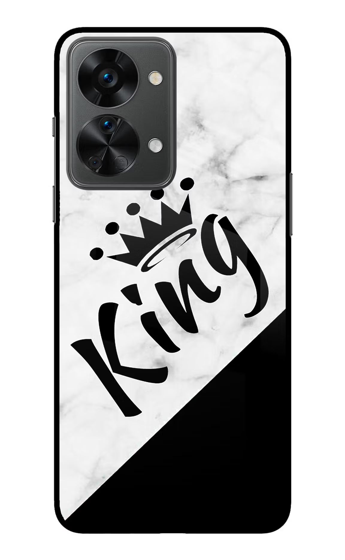 King OnePlus Nord 2T 5G Glass Case Back Cover by Casekaro
