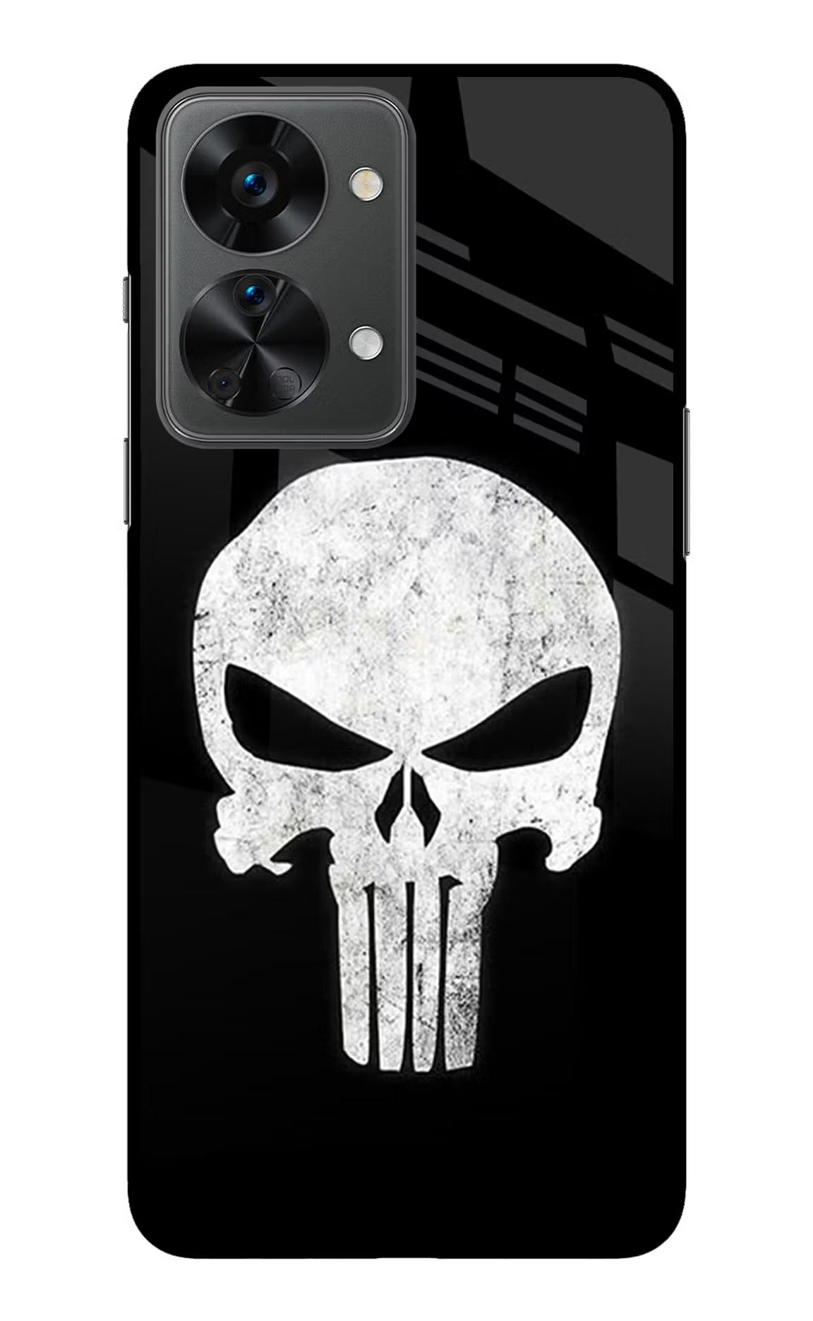 Punisher Skull OnePlus Nord 2T 5G Glass Case Back Cover by Casekaro