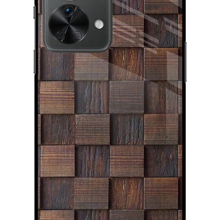 Wooden Cube Design OnePlus Nord 2T 5G Glass Case