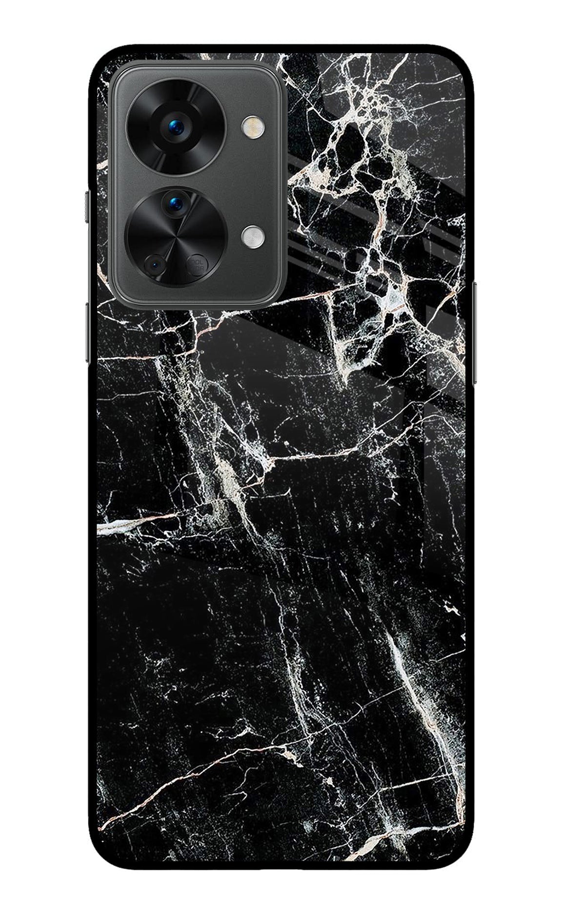 Black Marble Texture OnePlus Nord 2T 5G Back Cover