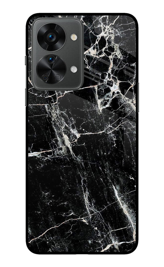 Black Marble Texture OnePlus Nord 2T 5G Glass Case