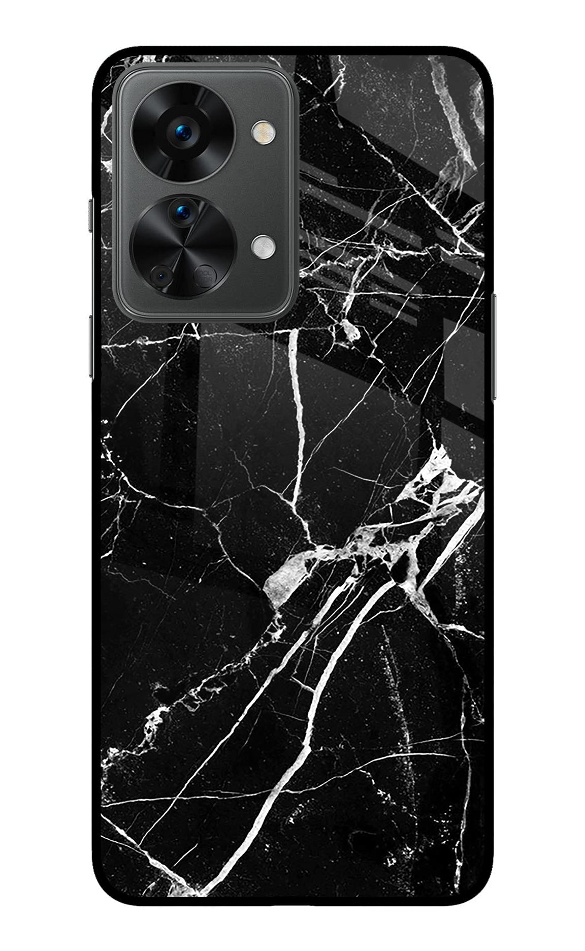 Black Marble Pattern OnePlus Nord 2T 5G Back Cover