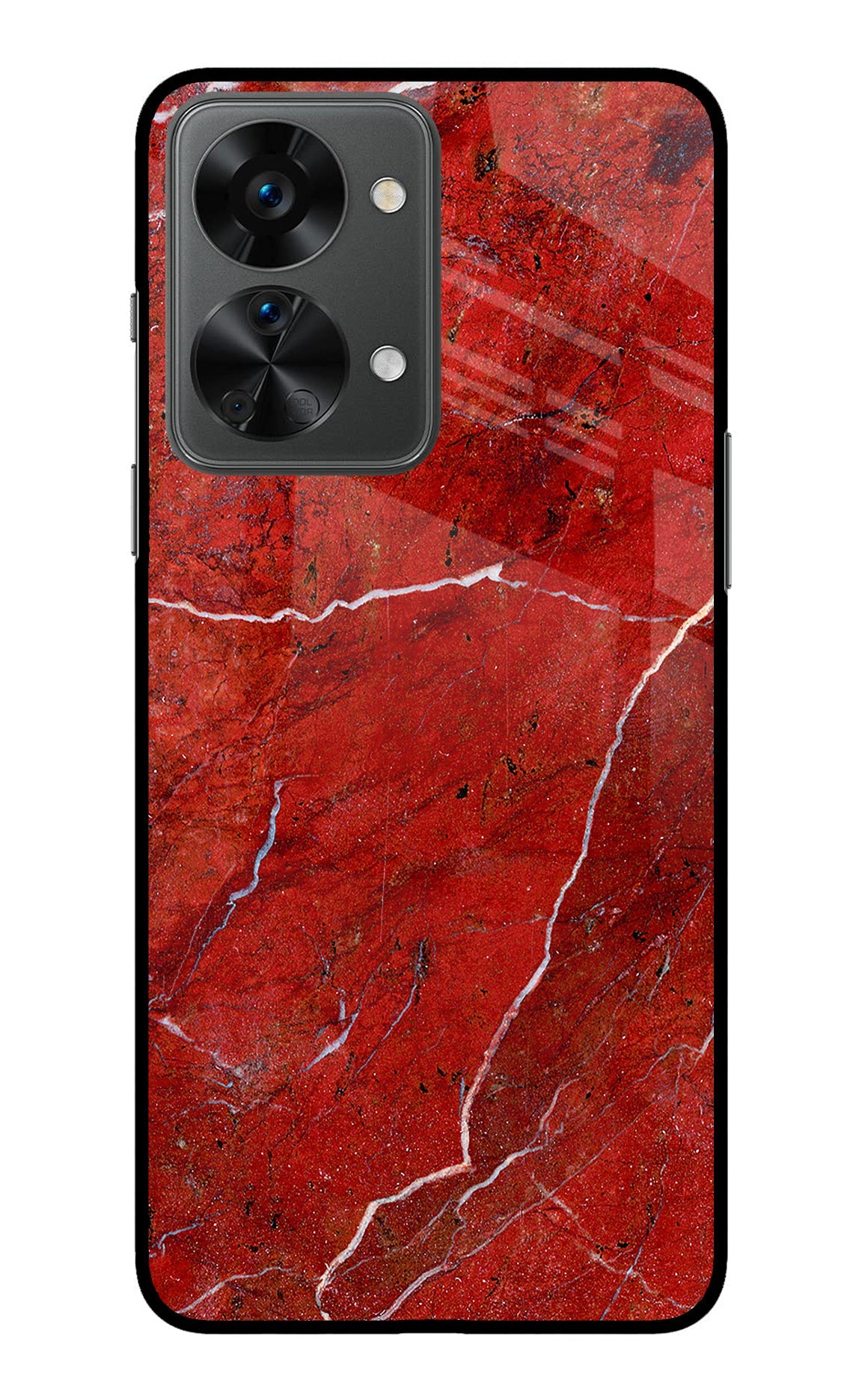 Red Marble Design OnePlus Nord 2T 5G Back Cover