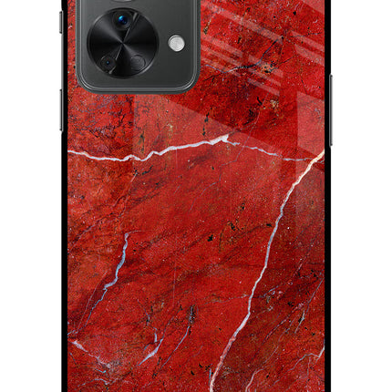 Red Marble Design OnePlus Nord 2T 5G Glass Case