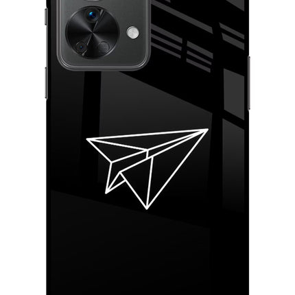 Paper Plane White OnePlus Nord 2T 5G Glass Case