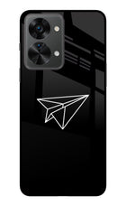 Paper Plane White OnePlus Nord 2T 5G Glass Case