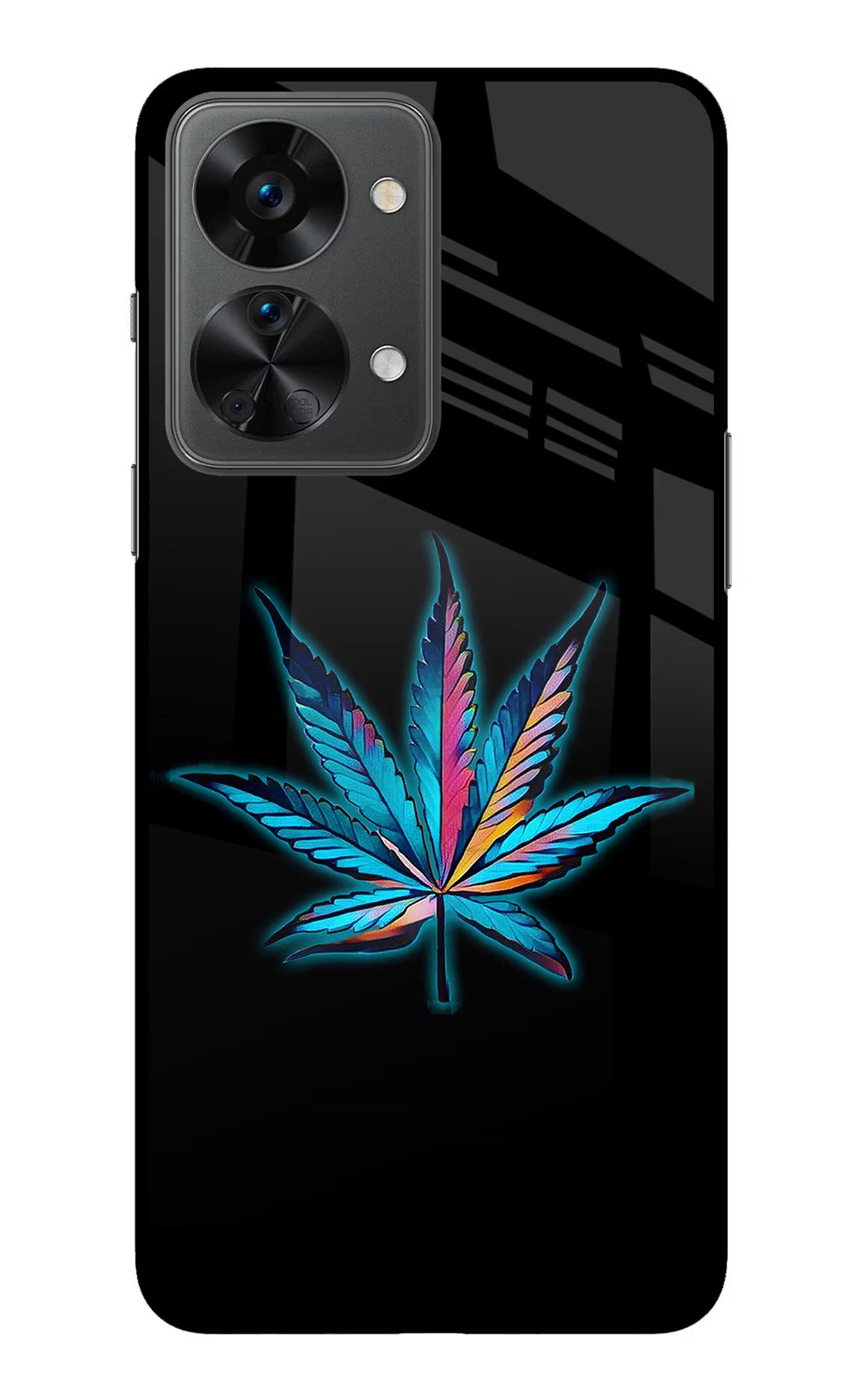 Weed OnePlus Nord 2T 5G Glass Case Back Cover by Casekaro