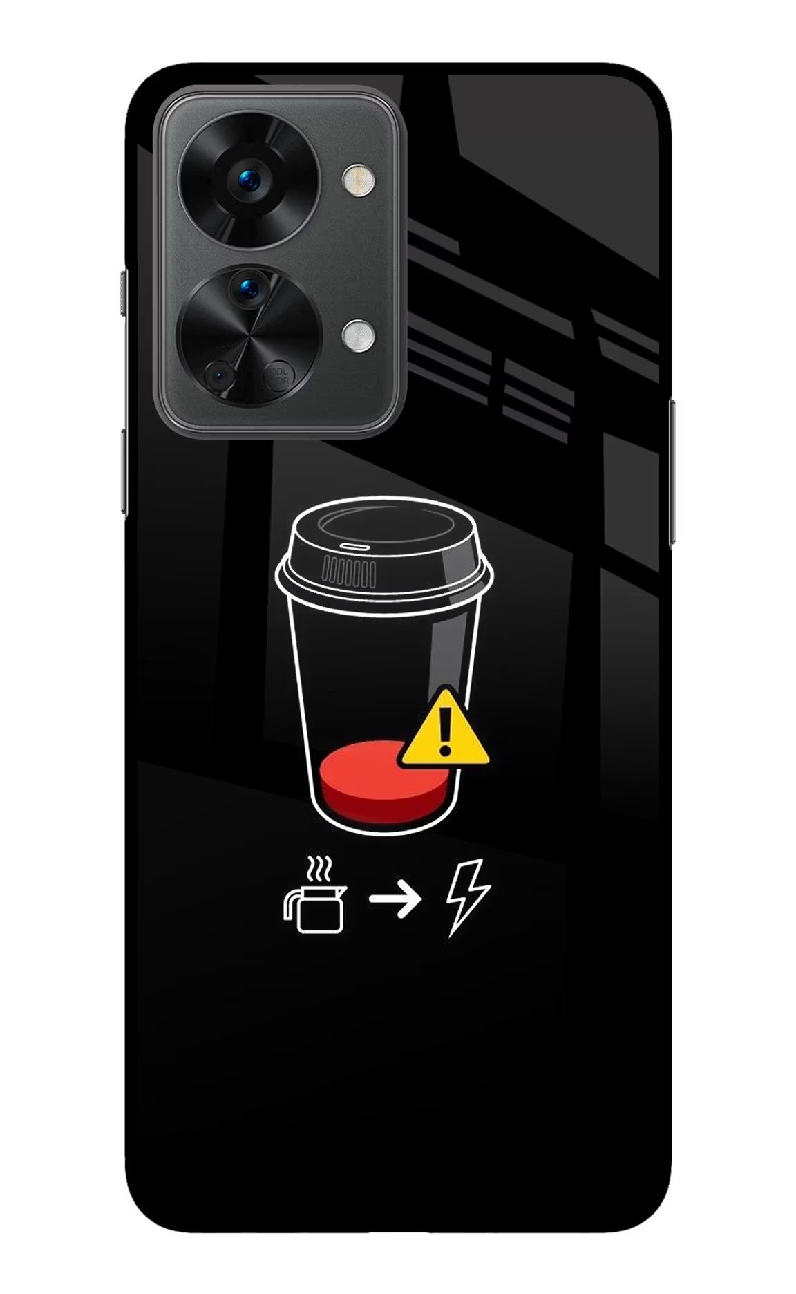 Coffee OnePlus Nord 2T 5G Glass Case Back Cover by Casekaro