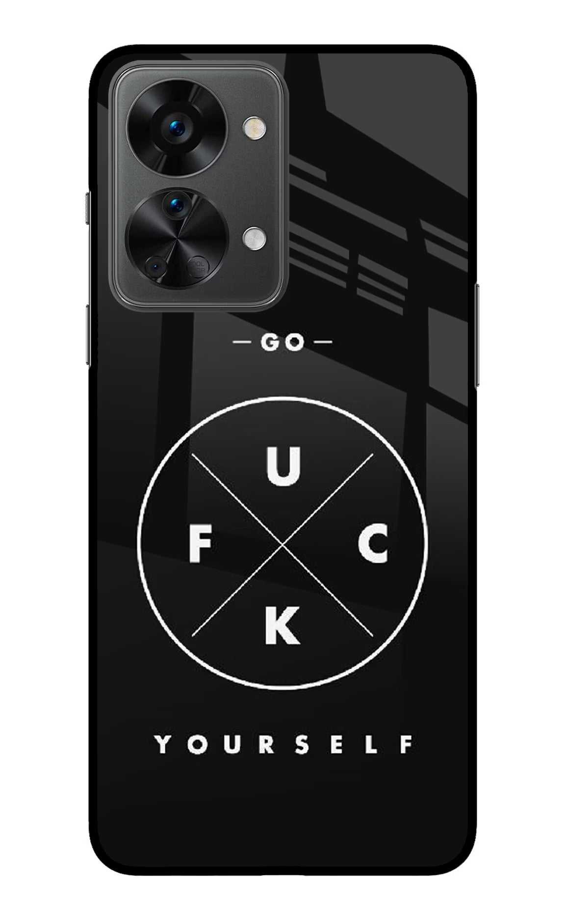 Go Fuck Yourself OnePlus Nord 2T 5G Glass Case Back Cover by Casekaro