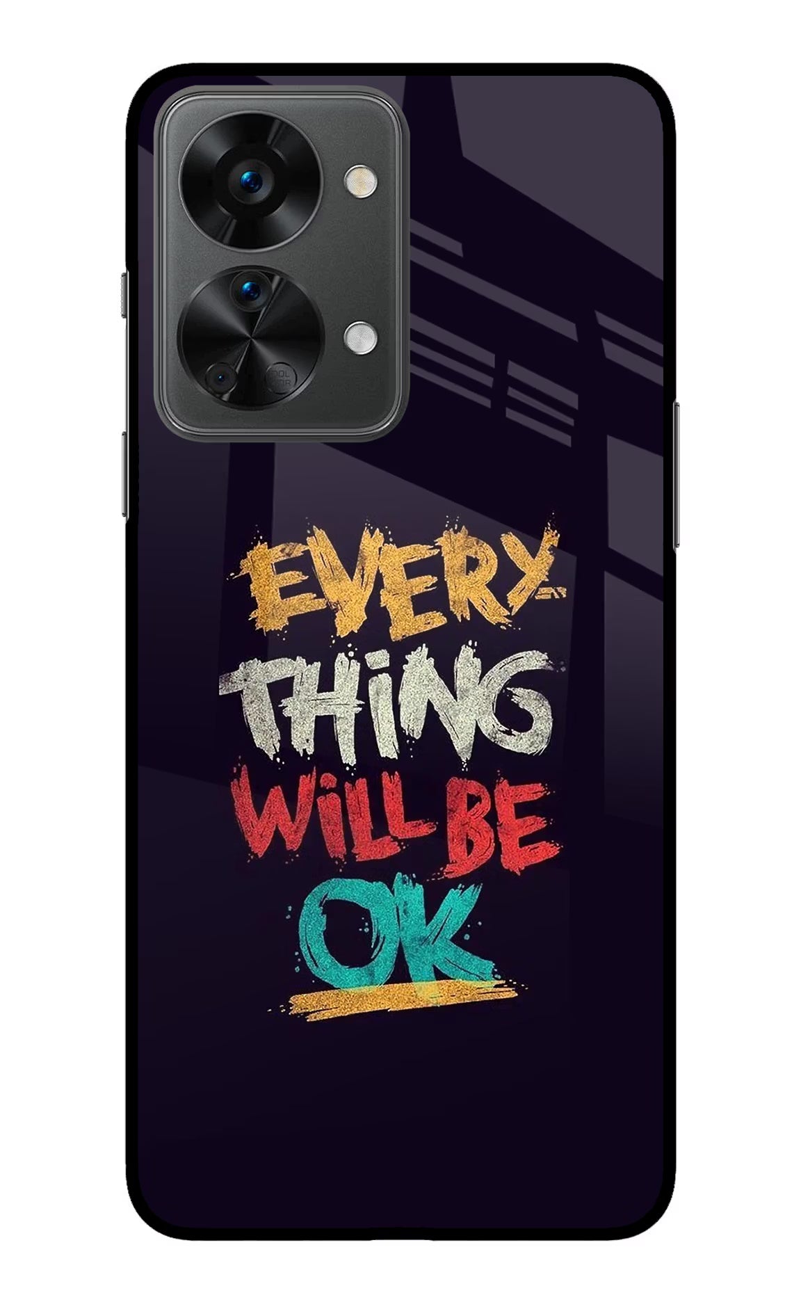 Everything Will Be Ok OnePlus Nord 2T 5G Glass Case Back Cover by Casekaro