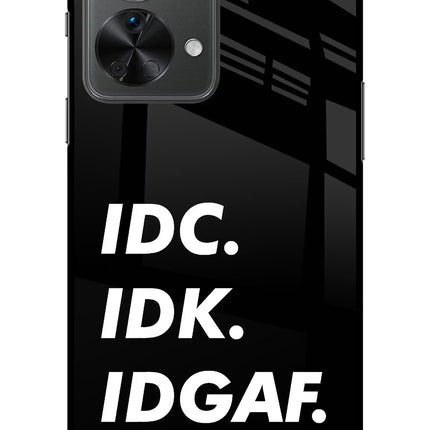 Idc Idk Idgaf OnePlus Nord 2T 5G Glass Case