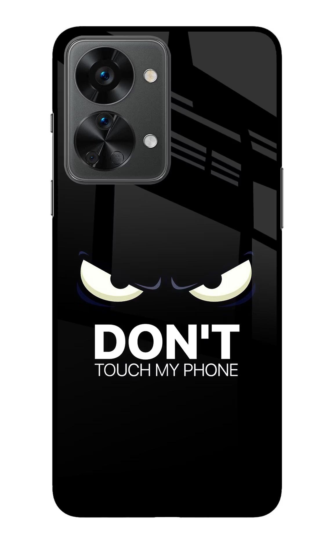 Don'T Touch My Phone OnePlus Nord 2T 5G Glass Case Back Cover by Casekaro
