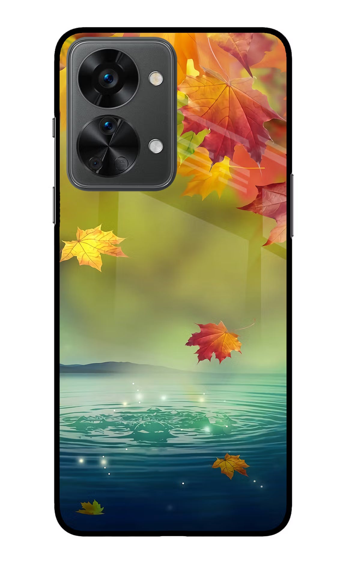 Flowers OnePlus Nord 2T 5G Glass Case Back Cover by Casekaro