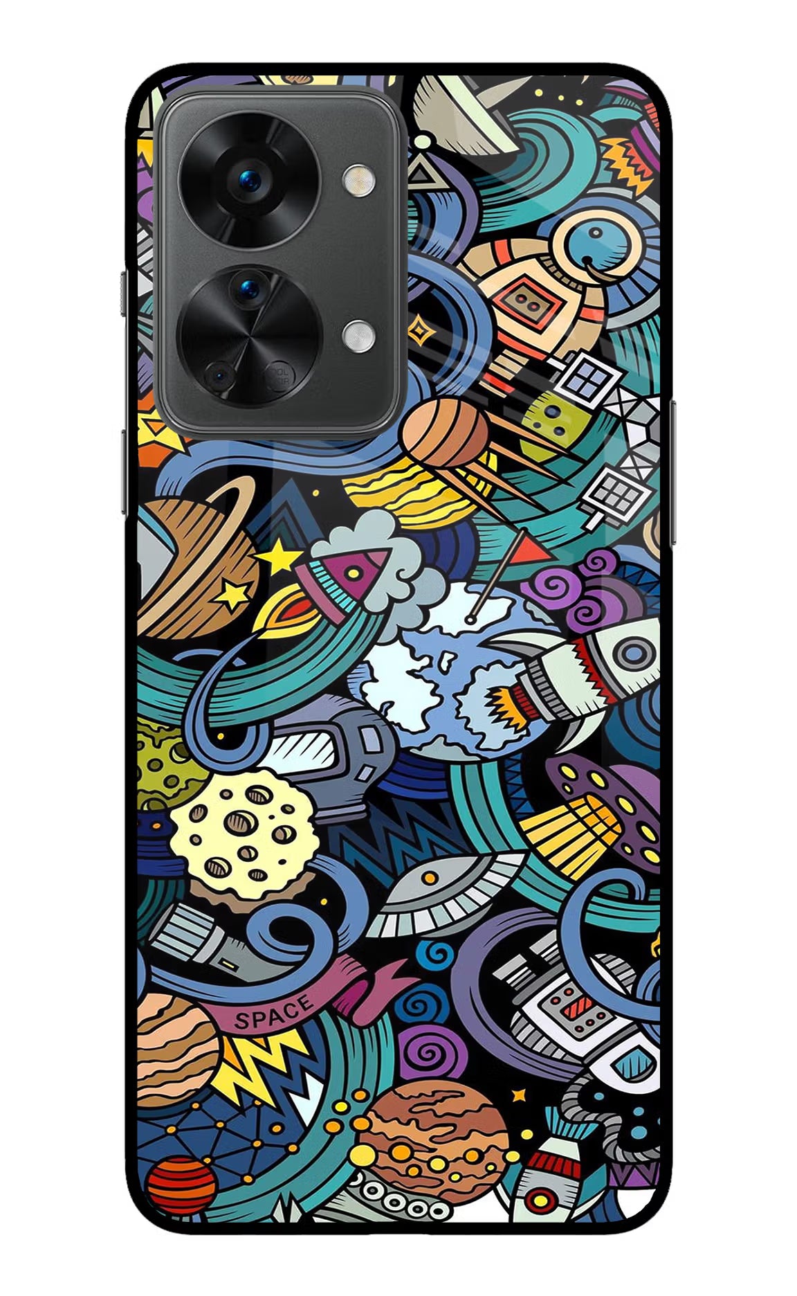 Space Abstract OnePlus Nord 2T 5G Glass Case Back Cover by Casekaro