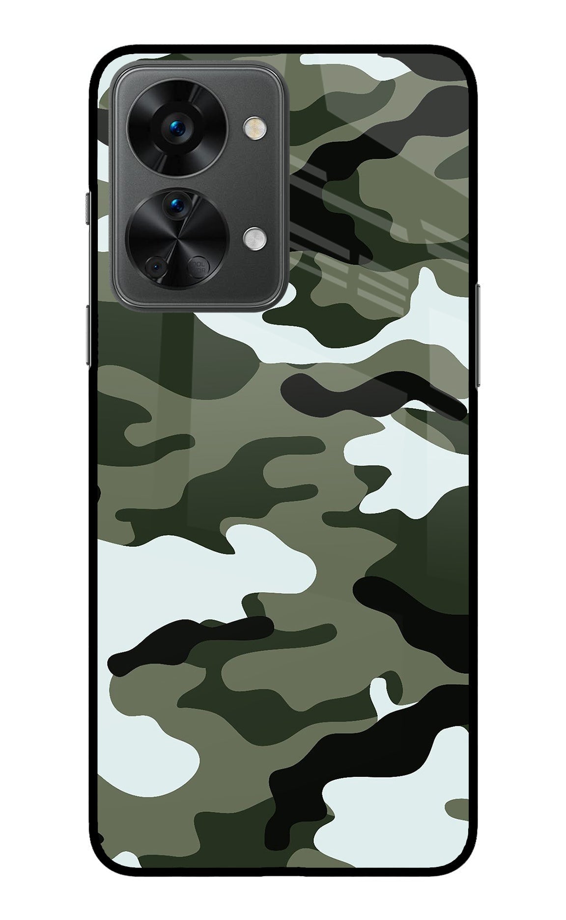 Camouflage OnePlus Nord 2T 5G Glass Case
