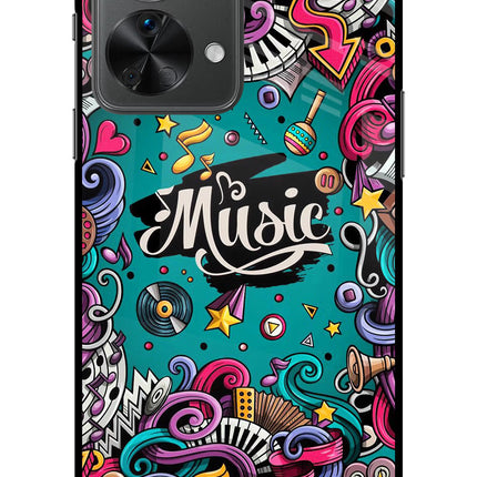 Music Graffiti OnePlus Nord 2T 5G Glass Case