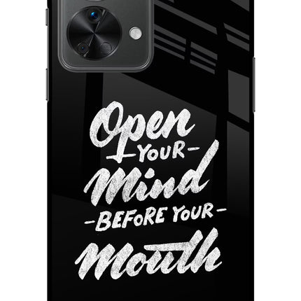 Open Your Mind Before Your Mouth OnePlus Nord 2T 5G Glass Case