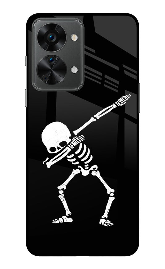 Dabbing Skeleton Art OnePlus Nord 2T 5G Glass Case