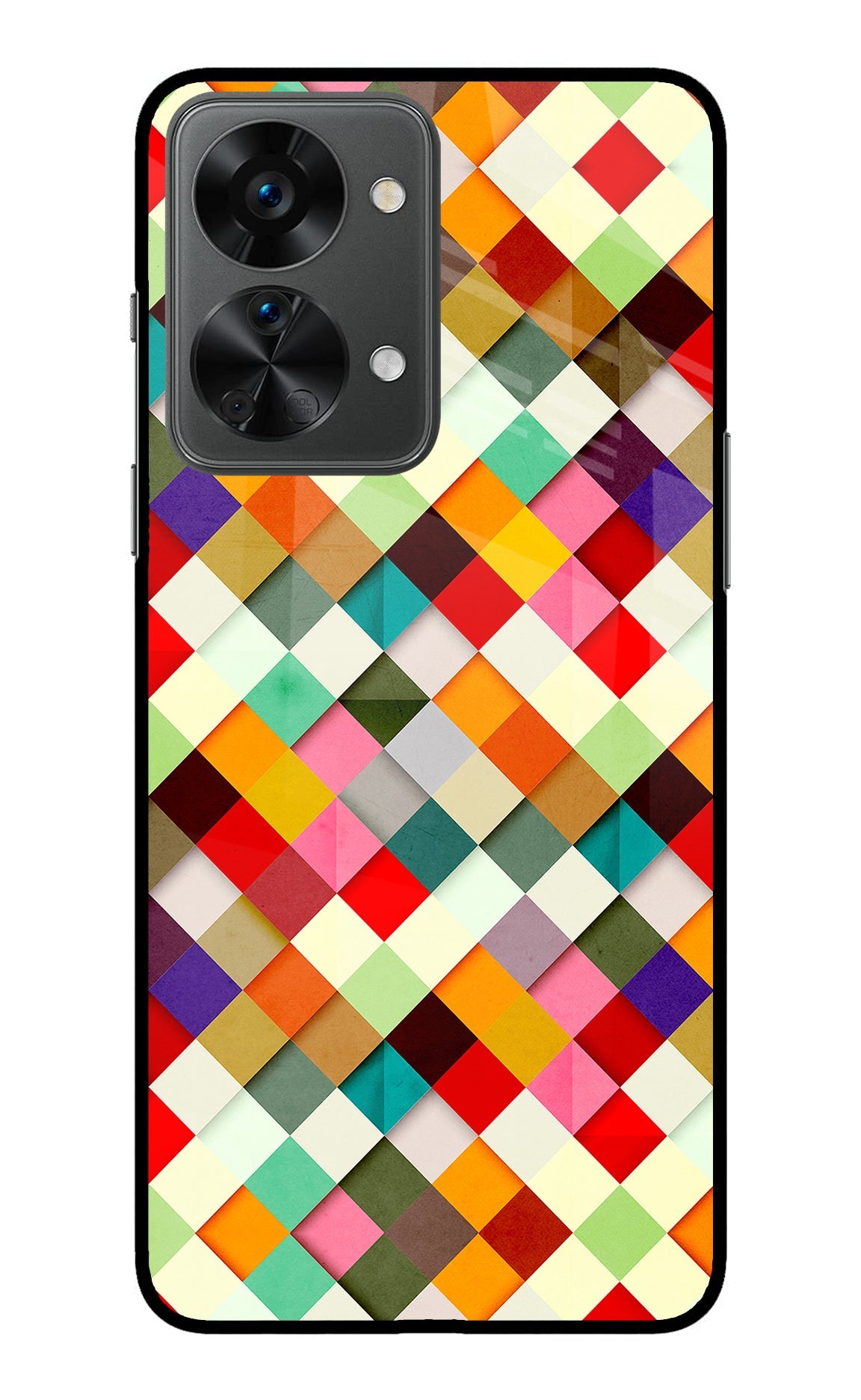 Geometric Abstract Colorful OnePlus Nord 2T 5G Back Cover