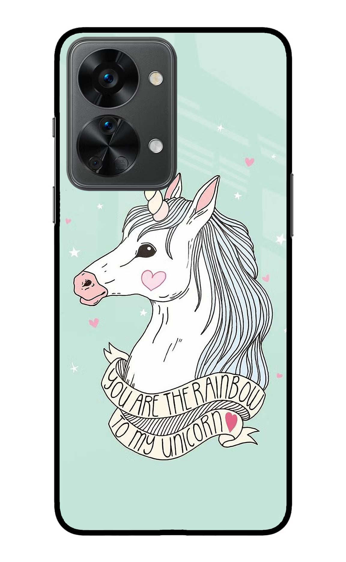 Unicorn Wallpaper OnePlus Nord 2T 5G Glass Case Back Cover by Casekaro