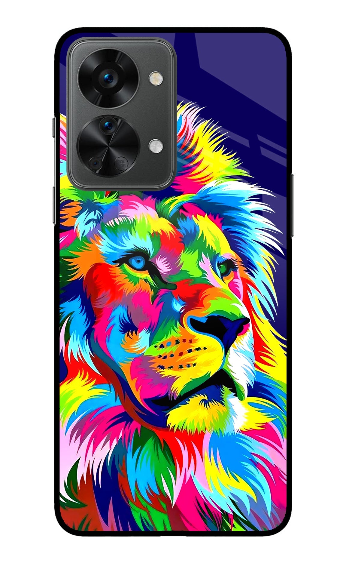 Vector Art Lion OnePlus Nord 2T 5G Glass Case