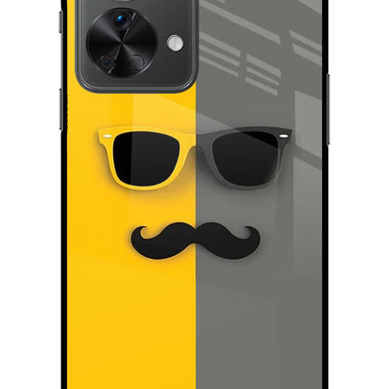Sunglasses with Mustache OnePlus Nord 2T 5G Glass Case